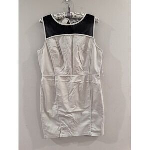 DKNYC Black Stone Sheath Triangle Exposed Back Dress Size 14 Y2K Sporty Mesh NEW